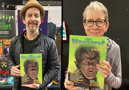 Denis O'Hare and Victoria Price with Classic Monsters of the Movies issue 15