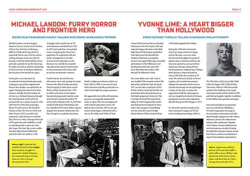 I Was a Teenage Werewolf 1957 Ultimate Guide magazine design showing cast biography pages