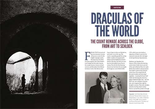 Draculas of the World film magazine article artwork