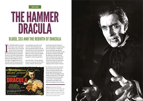 Colourful Hammer Dracula movie magazine article spread