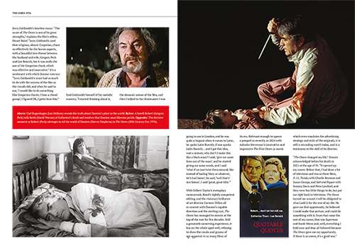 Article layout in The Omen 1976 Ultimate Guide magazine, with information, imagery and trivia