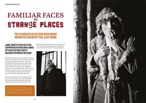 Character actors article in the Classic Monsters Annual 2026