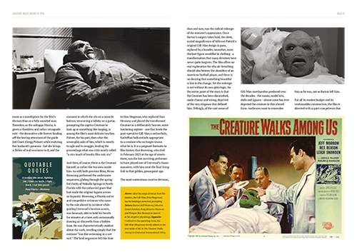 Informative, professionally written and illustrated articles in The Creature Walks Among Us 1956 Ultimate Guide magazine