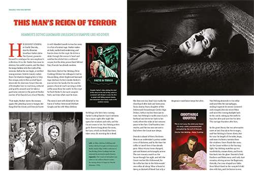 Dracula 1958 magazine plot summary article with high quality stills and journalism