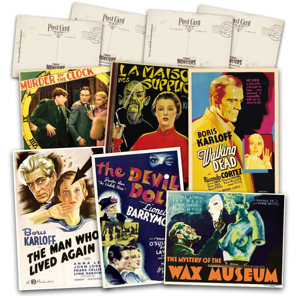 Vintage Villainy Postcard Set