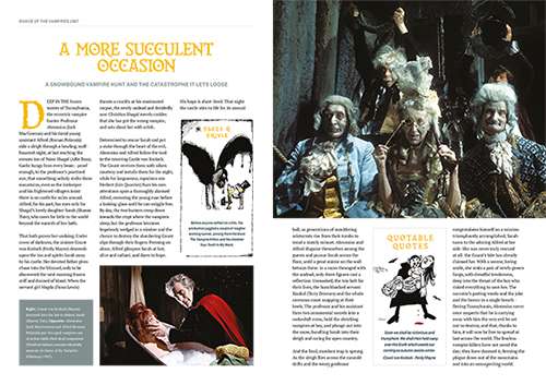 Colourful, image-rich articles in signed Dance of the Vampires 1967 Ultimate Guide magazine