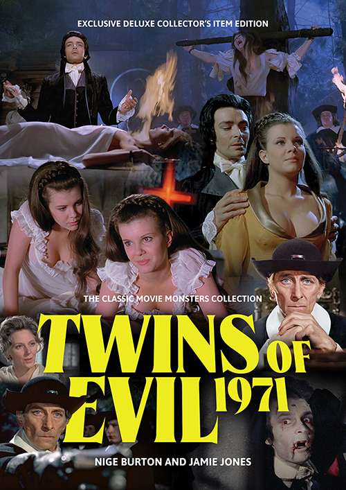 Signed hardback Twins of Evil 1971 Ultimate Guide, casebound Hammer horror collector’s edition