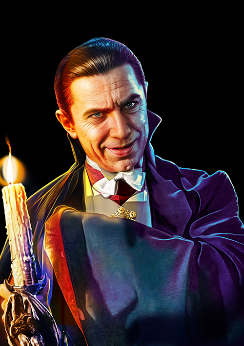 Bela Lugosi Dracula art print by Mark Armstrong, included in Dracula 1931 Novelisation Platinum Collector's Set