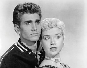 Michael Landon and Yvonne Lime in a still from I Was a Teenage Werewolf