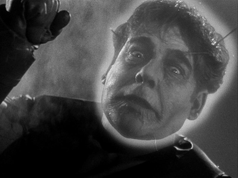 Lon Chaney Jr as Dynamo Dan the Electric Man, fully charged, in Man Made Monster (Universal 1941)