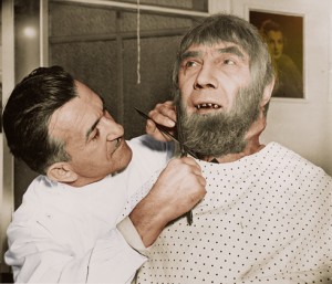 Jack Pierce makes up Bela Lugosi