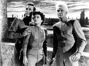 Rex Reason, Faith Domergue and Jeff Morrow in a still from This Island Earth 1955