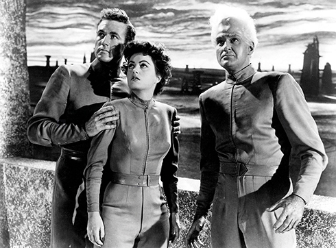 Rex Reason, Faith Domergue and Jeff Morrow in a still from This Island Earth 1955