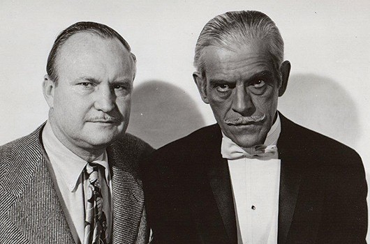 George Waggner with Boris Karloff