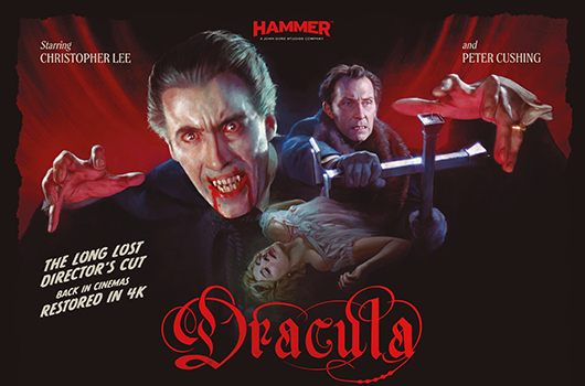 Dracula rises again in Leicester Square - artwork celebrating 4K restoration of the 1958 horror classic